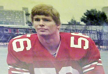 Ken Fritz wearing his No. 56 Ohio State football jersey