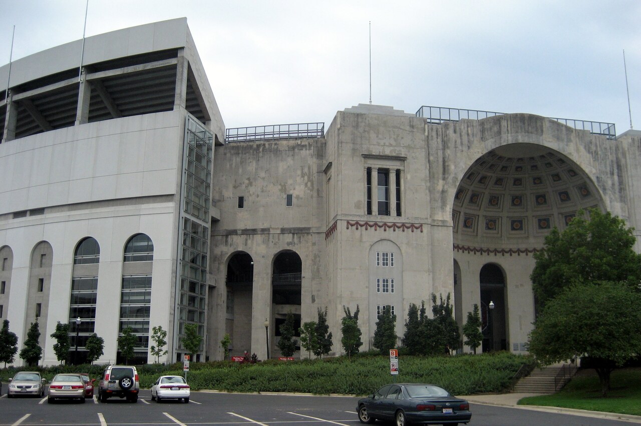 The rotunda entrance at Ohio Stadium, home of the Ohio State Buckeyes
